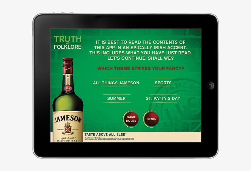 Jameson Whiskey Offers Drink Deals With "truth Or Folklore" - Keylimetie, Llc, transparent png download