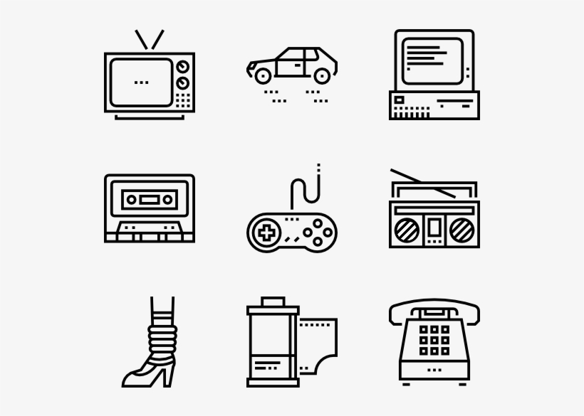 80's - Big Data Icon, transparent png download