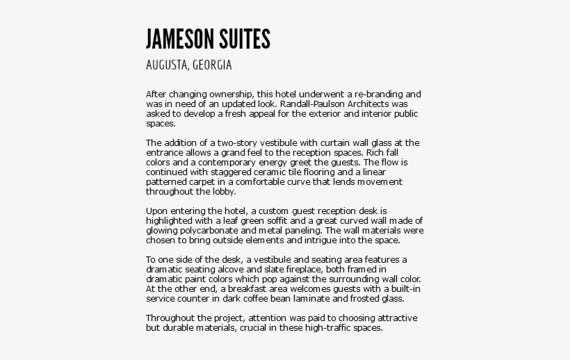 Jameson Suites Augusta, Georgia After Changing Ownership, - Songlines, transparent png download