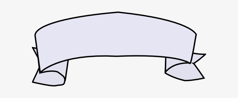 Light Blue Clipart Banner - Лента Черно Белая Вектор, transparent png download