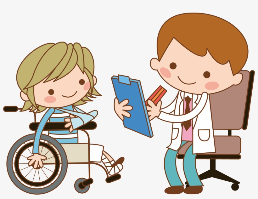 Nurse Patient Wheelchair Clip Art - Nurse & Patient Png, transparent png download