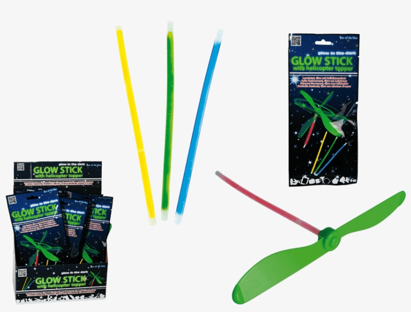 Glow Stick Mit Helikopter, 4er Set Mit Aufsatz, transparent png download