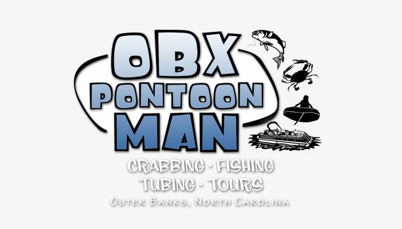 Obx Pontoon Man Fishing, Crabbing, Sunset Tours - Vinyl Decal Mural Sticker Bass Fishing Fish Boat Angling, transparent png download