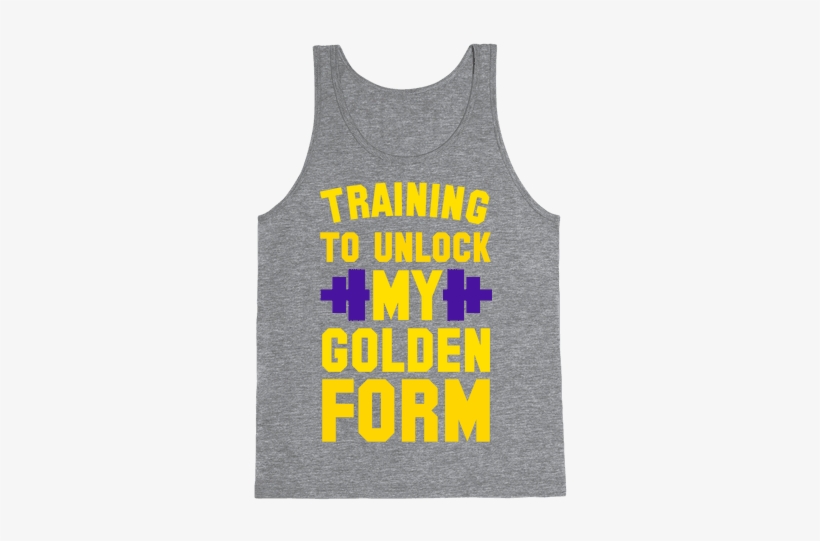 Training To Unlock My Golden Form Tank Top - T-shirt, transparent png download