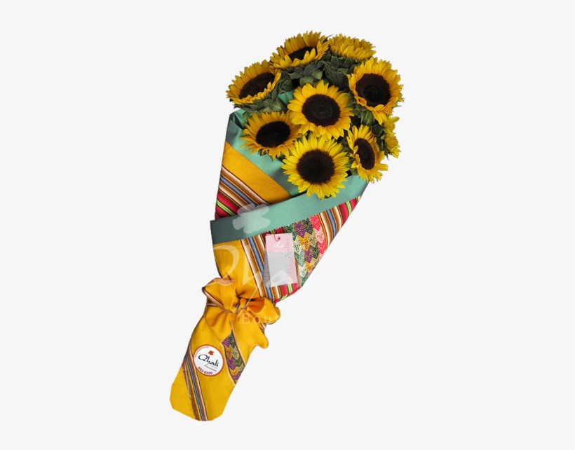 Diseño Y Desarrollo Por - Decorar Un Ramo De Girasoles, transparent png download
