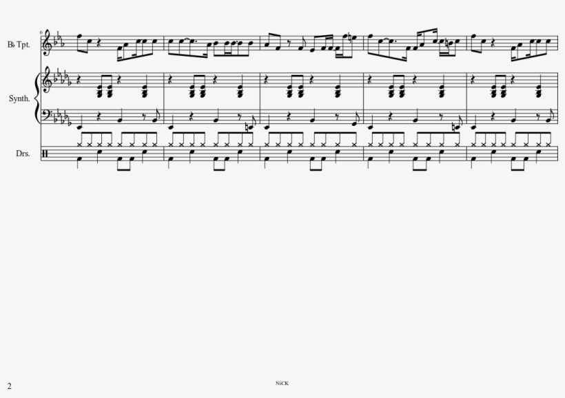Clint Eastwood Sheet Music Composed By Gorillaz 2 Of - Gorillaz Clint Eastwood Score, transparent png download