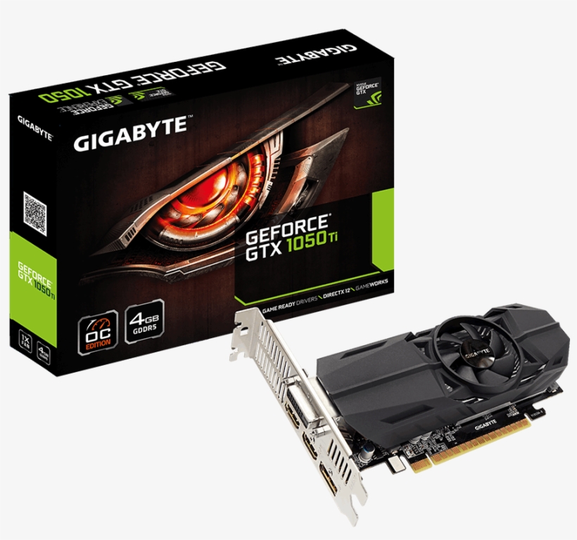 Geforce® Gtx 1050 Ti Oc Low Profile 4g - Gigabyte 1050 Ti Low Profile, transparent png download