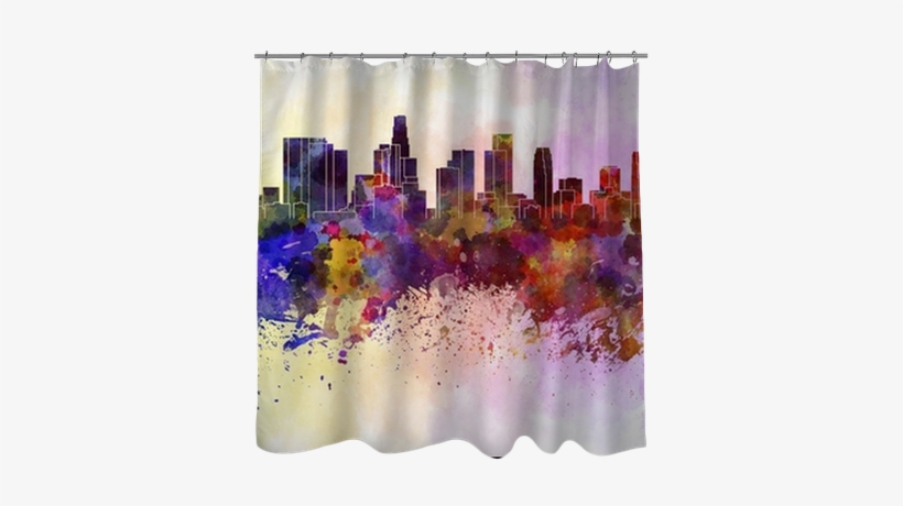 Los Angeles Skyline In Watercolor Background Shower - Blank Paper For Drawing: Blank Journals To Write In, transparent png download