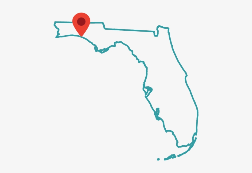 Map Of Fl Destin Florida - 196 1963837 Florida Map With Marker On Destin Drawing Of 