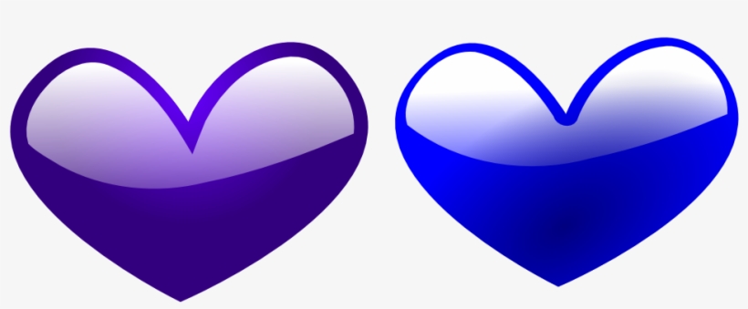 Heart 4 Facebook Valentine 999px 67 - Blue Heart And Purple Heart, transparent png download