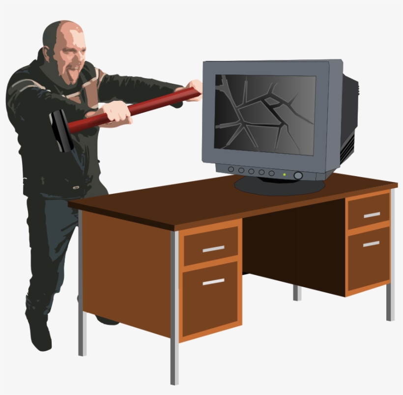 Computer Clipart Rage - Excited Person Clip Art, transparent png download