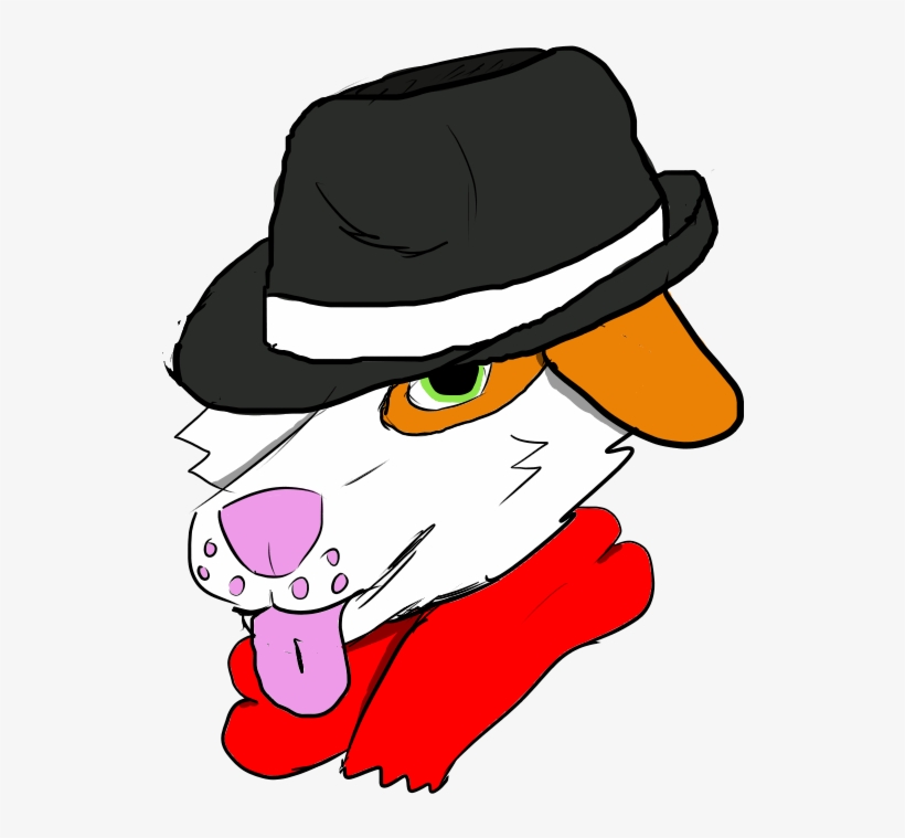 Fedora Doggo - Cartoon, transparent png download