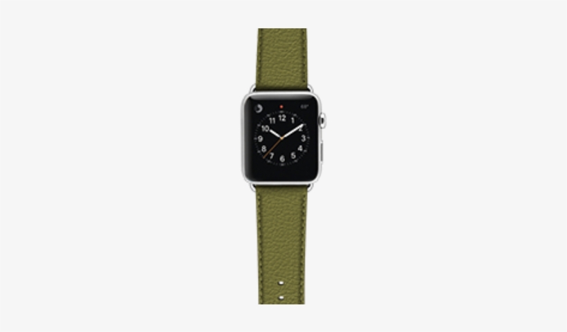 Olive - Ullu Ostrich Leather Apple Watch Band In Bloody Hell, transparent png download