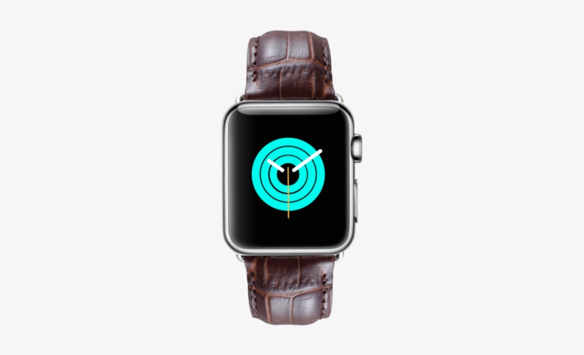 Mintapple Alligator Leather Apple Watch Strap - Apple Watch Screen Message, transparent png download
