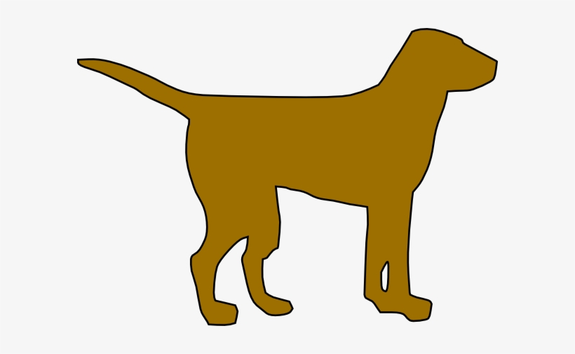 Dog Outline Clip Art - Dog Simple Clip Art, transparent png download