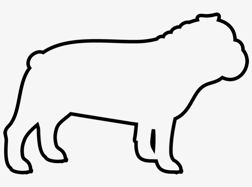 Bulldog Rubber Stamp - Rubber Stamp Dog Outline, transparent png download