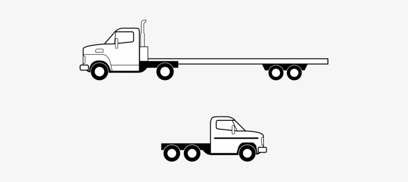 Image Freeuse Download Free Photos Semi Truck Search - Flatbed Truck Side View, transparent png download
