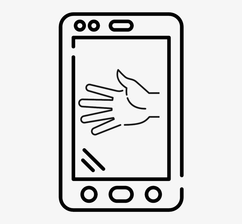 Icon Of Right Hand On Cellphone Reaching For Handshake Mobile Phone Case Transparent Png 700x700 Free Download On Nicepng