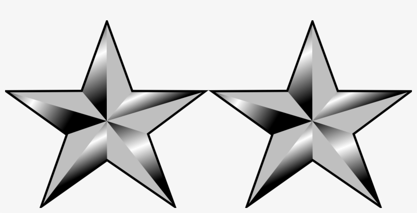 Officer O8 Insignia - Two Star General Rank Transparent PNG - 4160x1928 ...