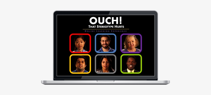 Laptop Screen Showing "ouch That Stereotype Hurts" - Ouch! That Stereotype Hurts, transparent png download