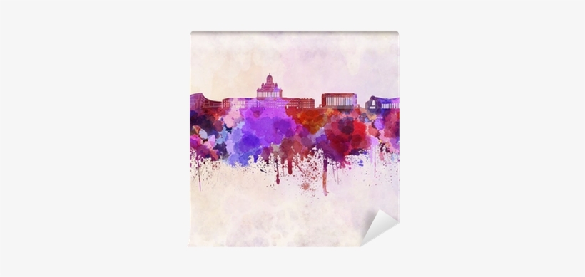 Helsinki Skyline In Watercolor Background Wall Mural - Art Print: Paulrommer's Helsinki Skyline In Watercolor, transparent png download