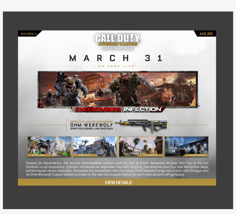 Playing As Jack Mitchell, Suit Up In An Advanced Exoskeleton - Call Of Duty: Advanced Warfare Ascendance - Xbox One, transparent png download