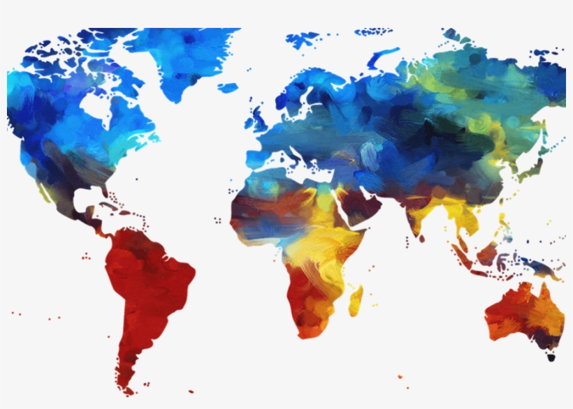 Datagrammed Timeline - World Map, transparent png download