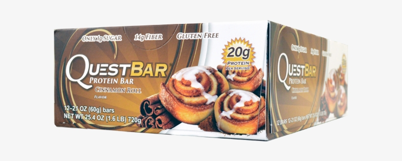 Cinnamon Roll Box 12 Box - Quest Nutrition Protein Bar, Cinnamon Roll, 20g Protein,, transparent png download