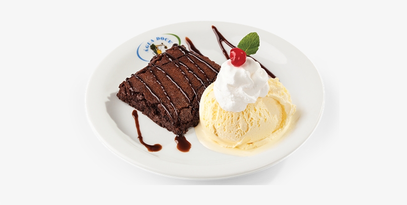 Brownie Com Sorvete Png - Sobremesa Brownie Com Sorvete, transparent png download