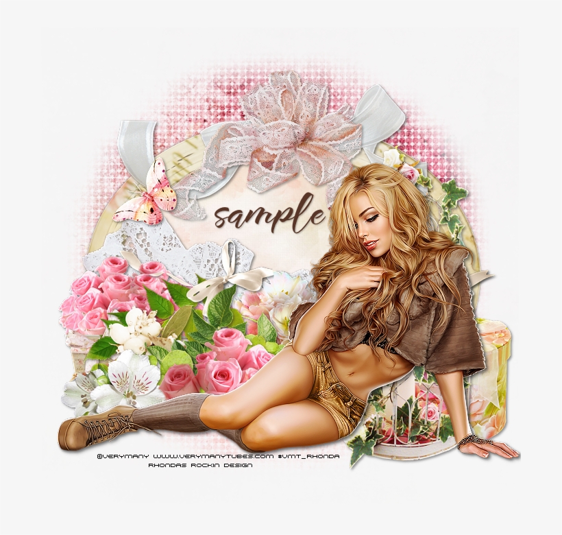 Vintage Rose - Ptu - Girl, transparent png download