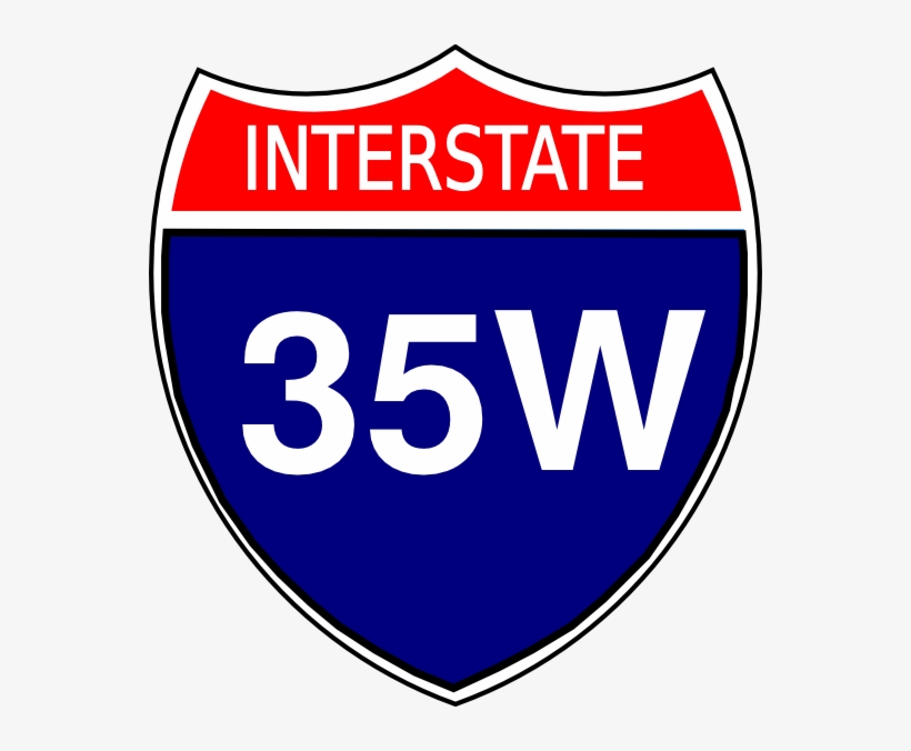 I-35w Sign Image For Lane Closures - Interstate Highway Sign, transparent png download