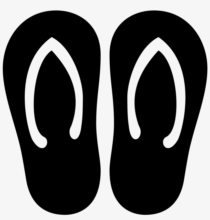 Flip Flops Filled Icon - Flip-flops, transparent png download