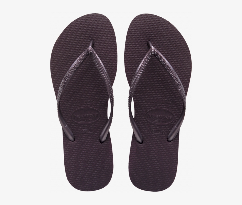 Havaianas Slim Aubergine Flip Flops Havaianas Slim - Black Havaianas Slim, transparent png download