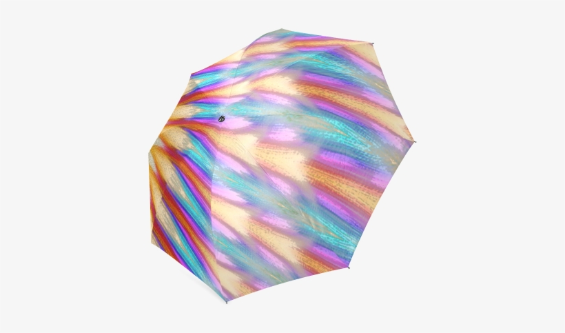 Peacock Feathers Foldable Umbrella - Umbrella, transparent png download