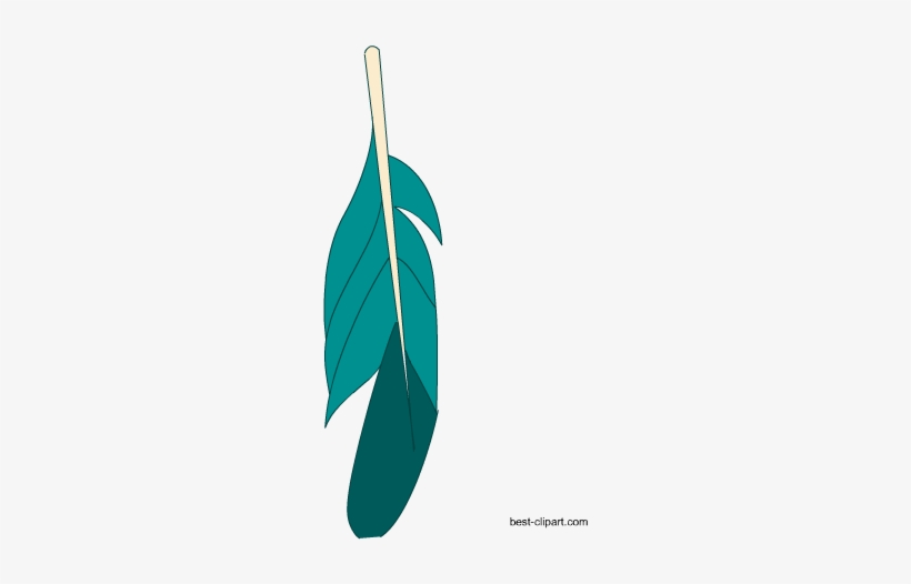 Free Teal Feather - Clip Art, transparent png download