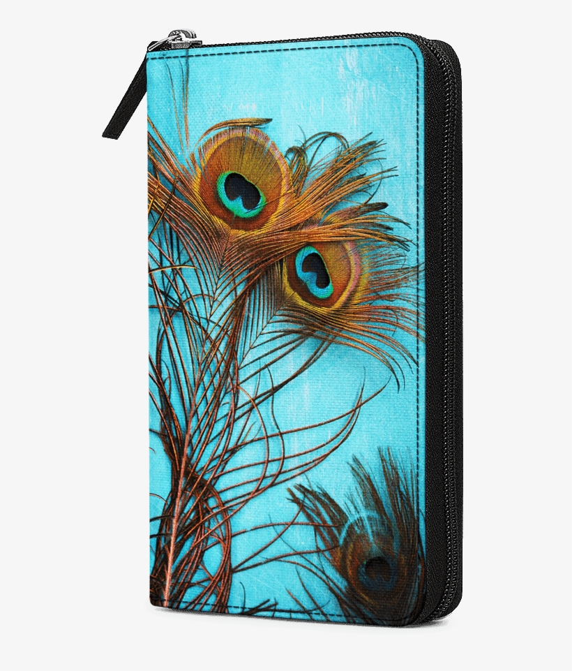 Dailyobjects 3 Peacock Feathers Travel Organiser Passport - 3 Peacock Feathers Bathroom Shower Curtain - 71" By, transparent png download