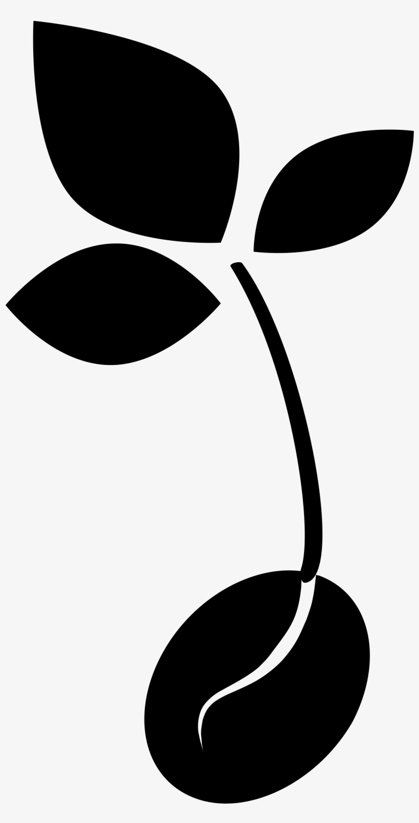 Open - Black And White Seedling Clipart, transparent png download