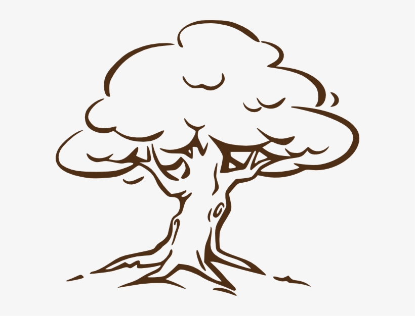 Brown Oak Tree Svg Clip Arts 600 X 546 Px, transparent png download