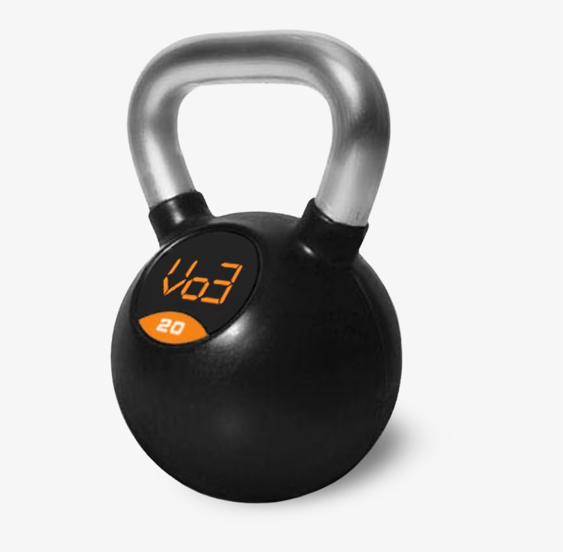 Vo3 Rubber Coated Kettlebells - Jordan Black Rubber Kettlebell With Chrome Handle, transparent png download