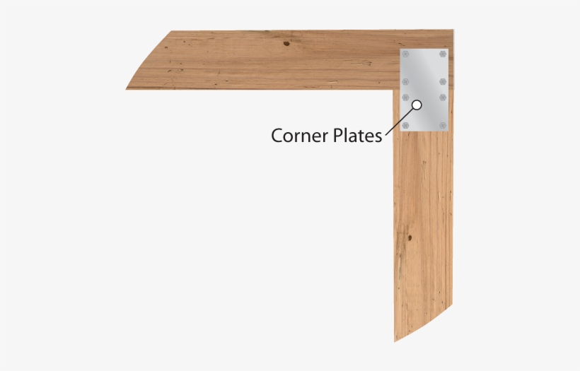 Metal Corner Plates Help Secure The Vertical Posts - Corner Plate For Wood, transparent png download