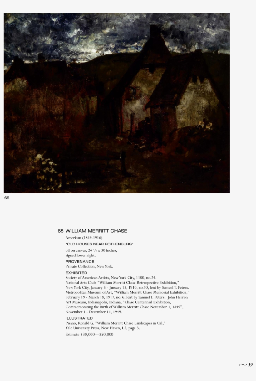 65 65 William Merritt Chase American 1849-1916 Old - House, transparent png download