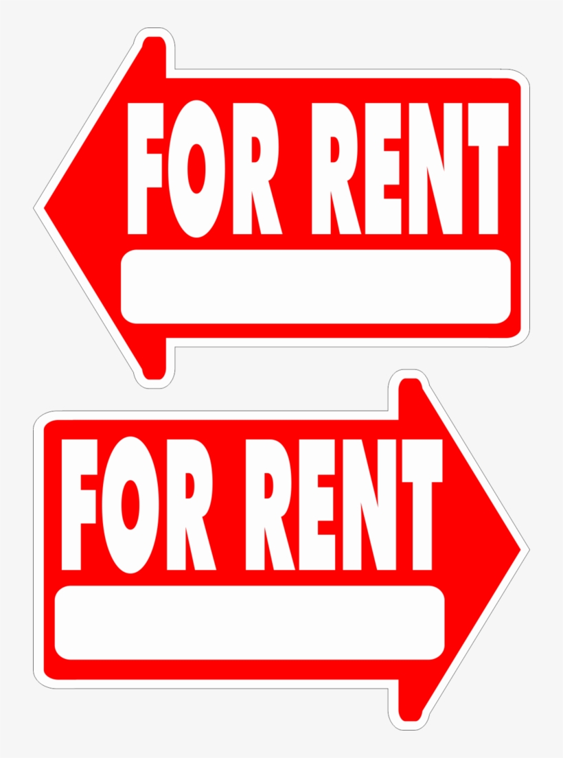 For Rent Yard Sign Arrow Shaped With Frame Statrting - Sale For Rent Png, transparent png download