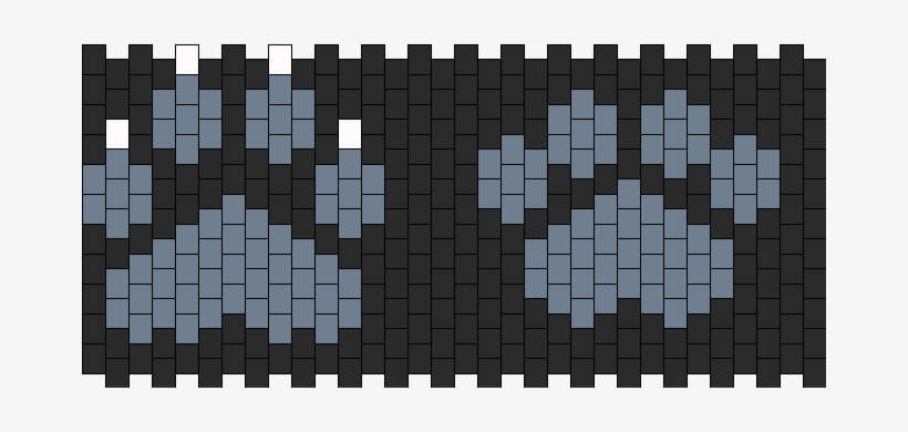 Wolf And Kitten Paws Kandi Pattern - Wolf, transparent png download