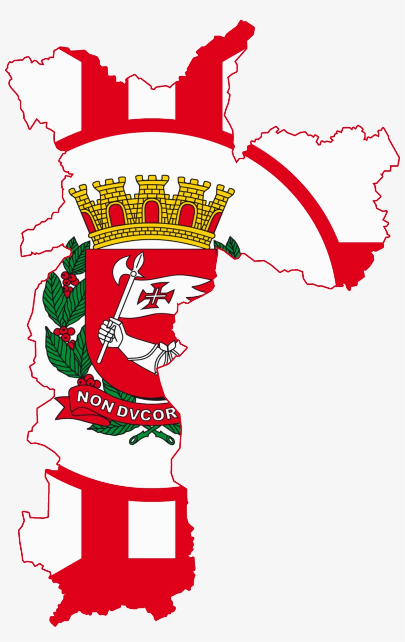 Flag Map Of Sao Paulo - Flags Of Sao Paulo City, transparent png download