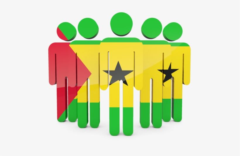 Illustration Of Flag Of Sao Tome And Principe - Democratic Republic, transparent png download