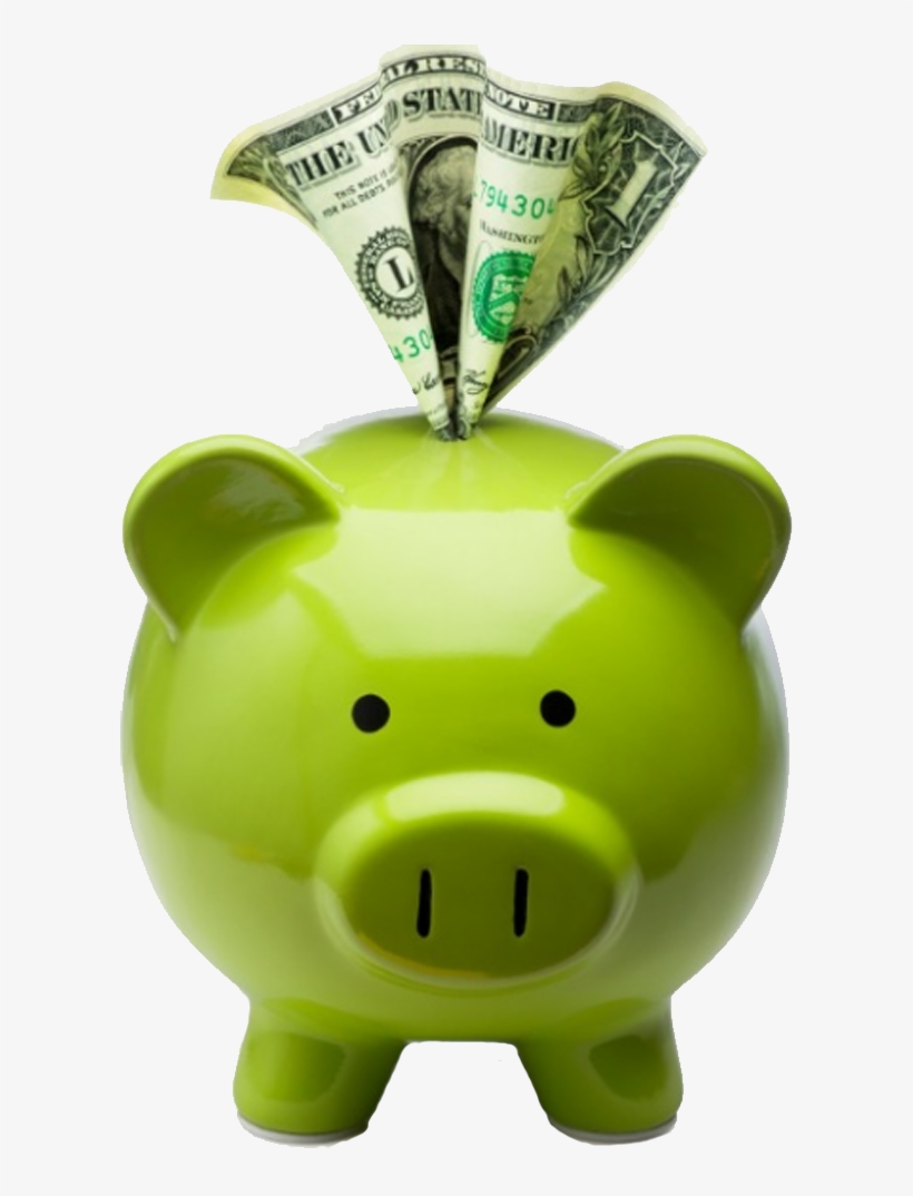Cost-saving Information Available To Norwalk Senior - Green Piggy Bank With Money, transparent png download