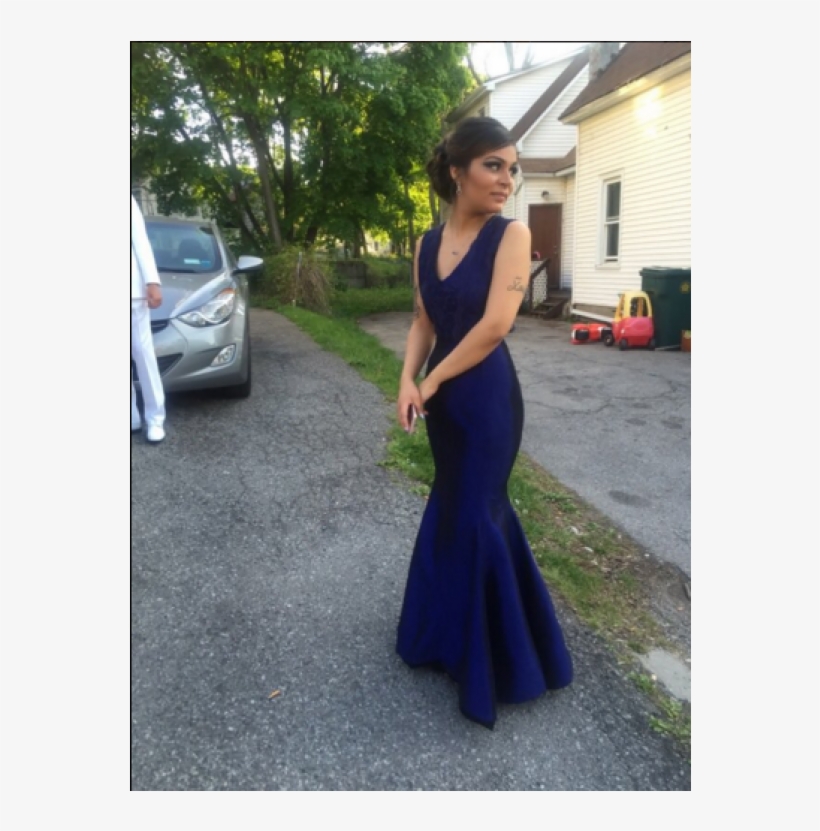 2017 Custom Newest Royal Blue Prom Dress,backless Prom - Royal Blue Prom Dress V Neck, transparent png download