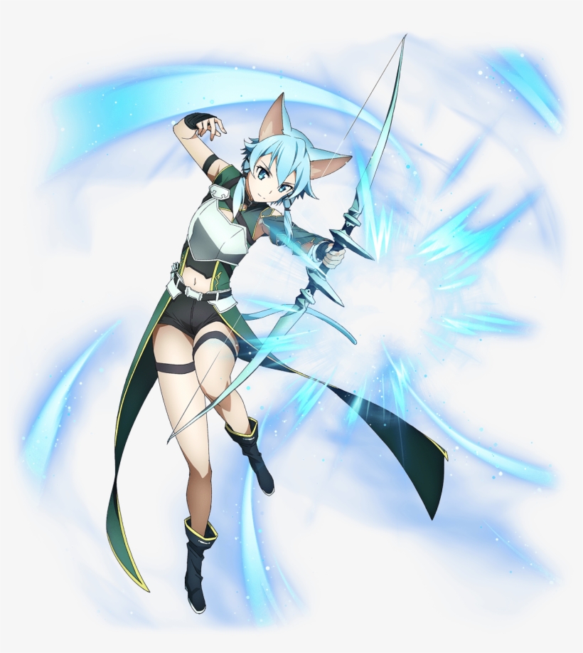 The Archer Overcoming The Past Sinon Sword Art Online - ソード アート オンライン メモリー デフラグ キャラ, transparent png download
