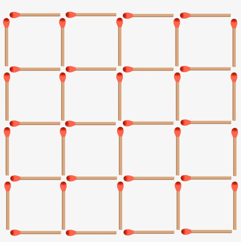 The Diagram Above Shows 40 Matchsticks Arranged In - Orange, transparent png download