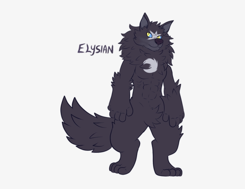 Elysian The Black Wolf - Cartoon, transparent png download
